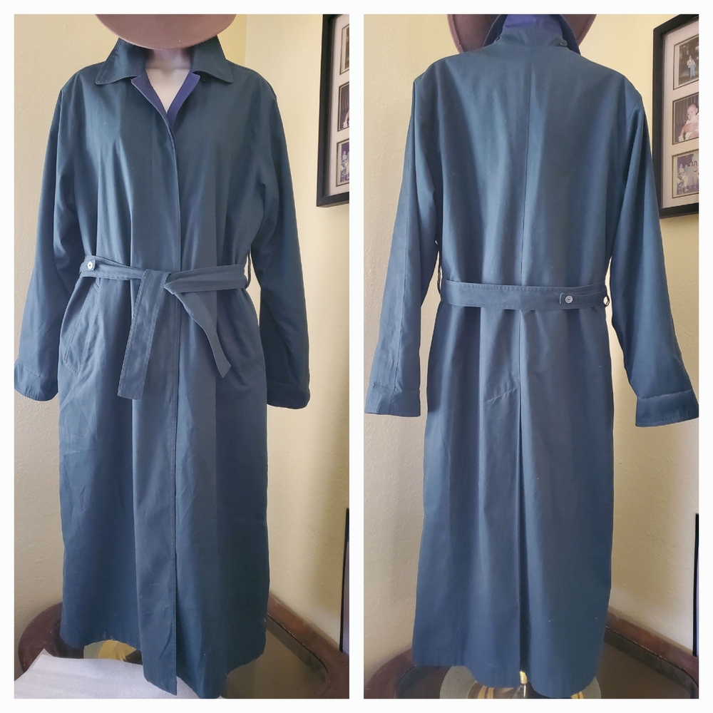 London Fog Limited Edition Blue Green Trench Coat